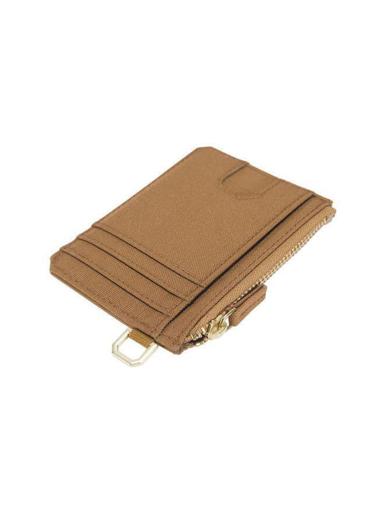 Carhartt Fabric Zipper Card Holder Wallet Brown