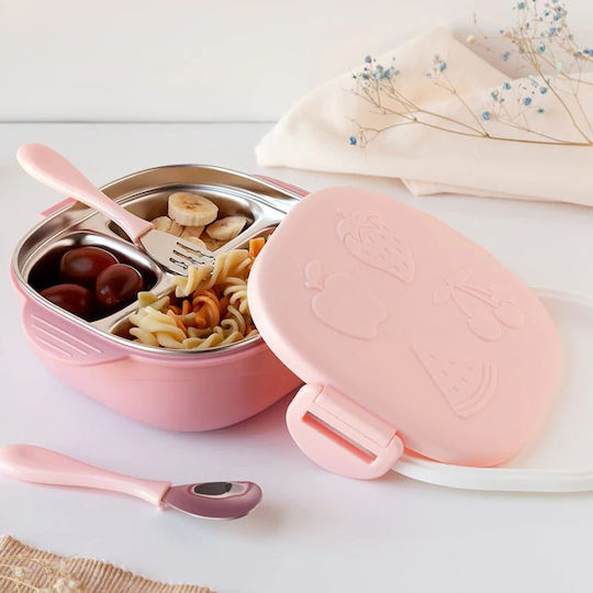 Kiokids Ανοξείδωτο Παιδικό Δοχείο Φαγητού 0.45lt Ροζ