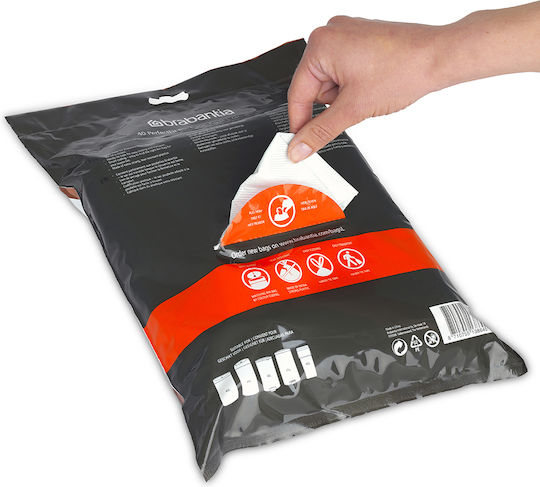 Brabantia Trash Bags Capacity 45lt PerfectFit 40pcs White