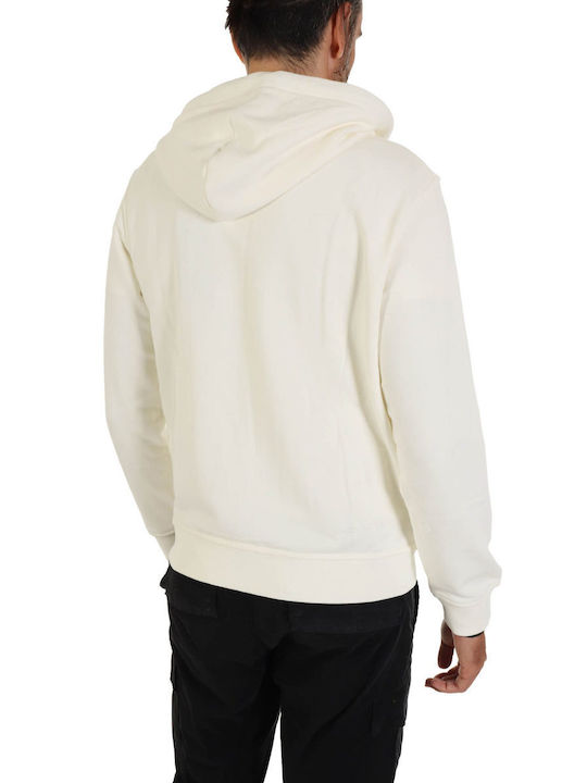 Karl Lagerfeld Men's Sweatshirt Jacket with Hood Beige