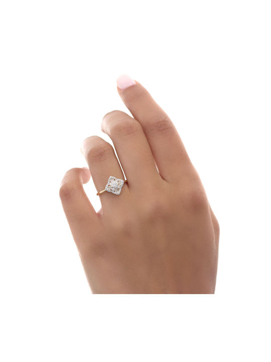 Damen Ring mit Diamant aus Gold 14K