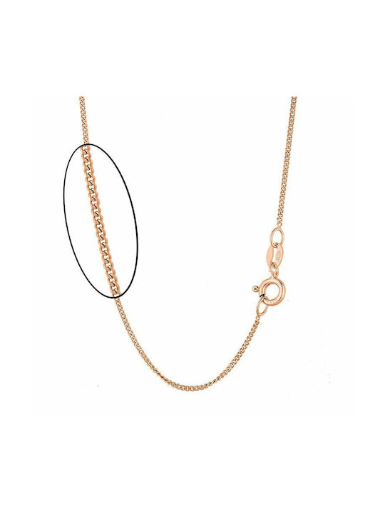 Amor Amor Silver Chain Neck Gold-plated Thin Thickness 1mm and Length 45cm