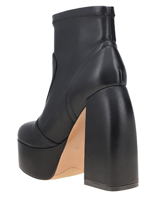 Ghete dama de piele Ankle Boots Culoare Full Face Marsală Negru