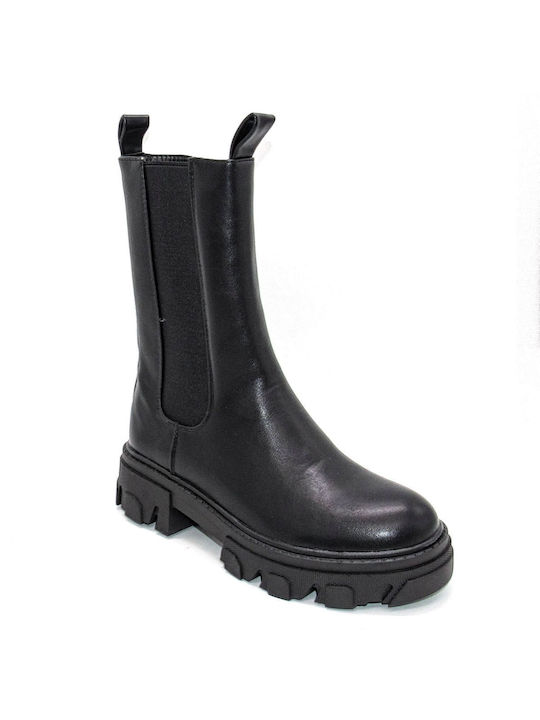 Plato Damen Knöchelstiefel Schwarz