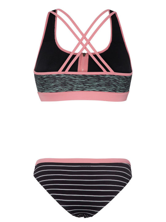 Set Bikini Τριγωνάκι Animal Print Μαύρο