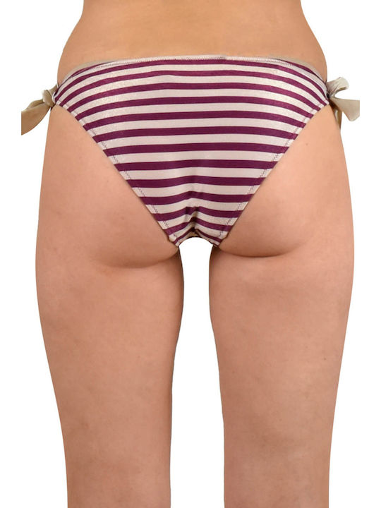 Set Bikini Τριγωνάκι με Αφαιρούμενη Ενίσχυση Ριγέ Πράσινο