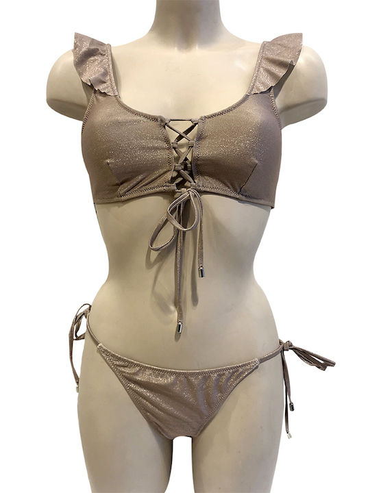 Set Bikini Τριγωνάκι Χρυσό