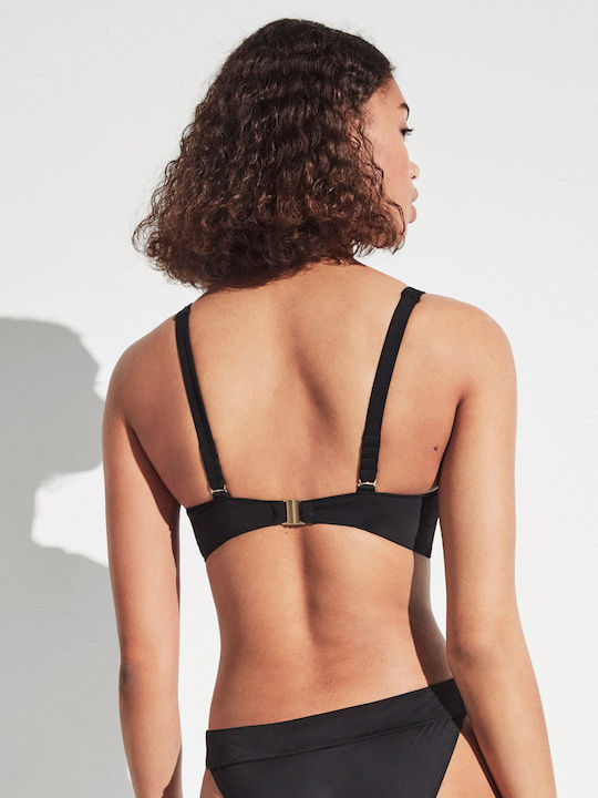 Set Bikini Τριγωνάκι με Αφαιρούμενη Ενίσχυση & Brazil Μαύρο
