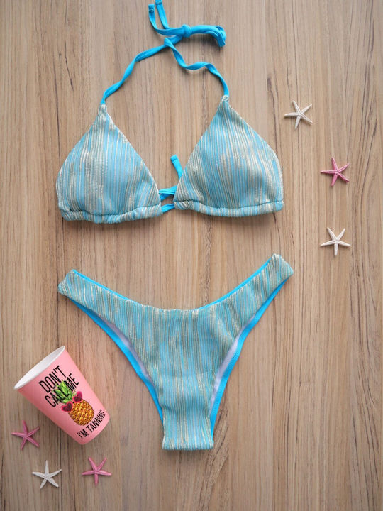 Set Bikini Τριγωνάκι Γαλάζιο