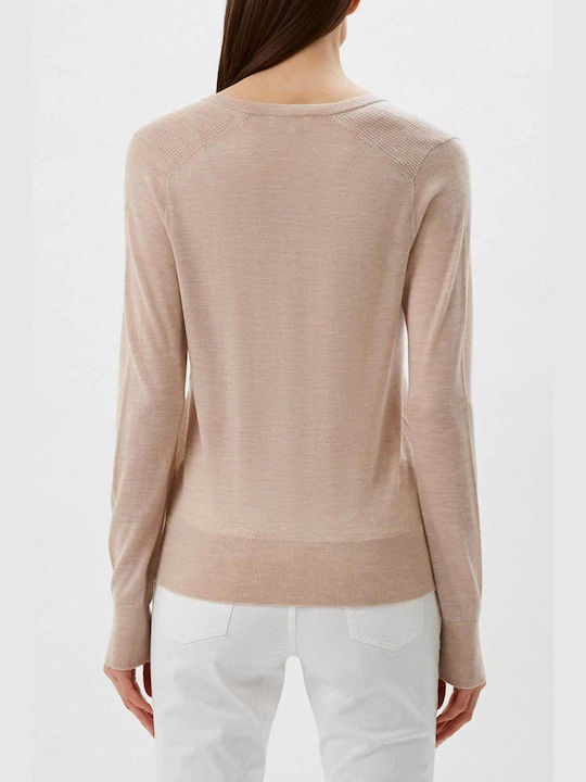 Ted Baker Women's Long Sleeve Sweater with V Neckline Brown