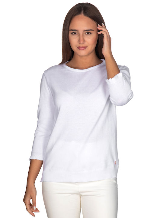 Vera Women's Blouse Cotton Long Sleeve White