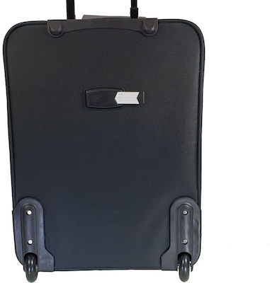 Diplomat Large Travel Suitcase Fabric Black with 2 Wheels Height 74cm