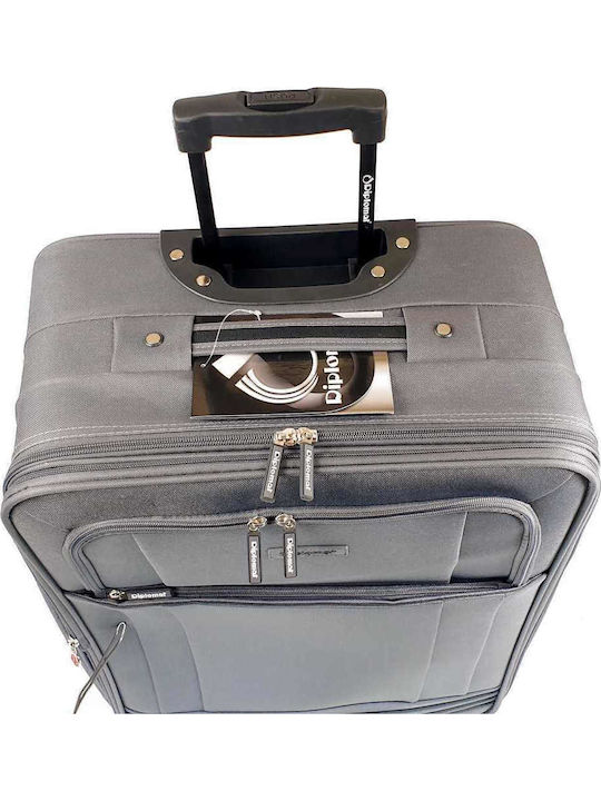 Diplomat Großer Reisekoffer Weichschalen Gray mit 2 Räder Höhe 74cm 2023-L