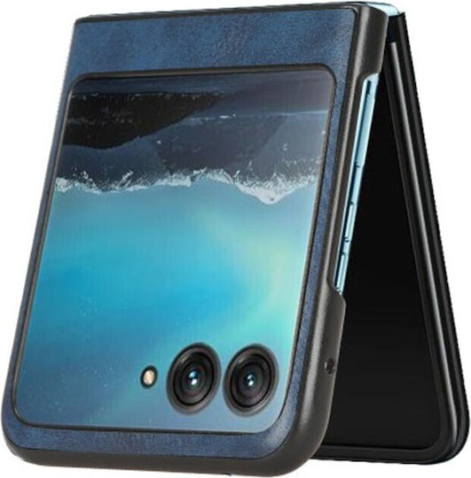 Shell Stitching Back Cover Δερμάτινο / Πλαστικό Μπλε (Razr 40 Ultra)