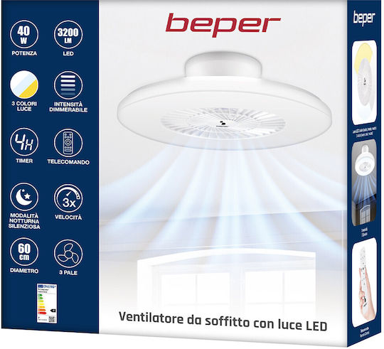 Beper 60cm με Φως Ασημί