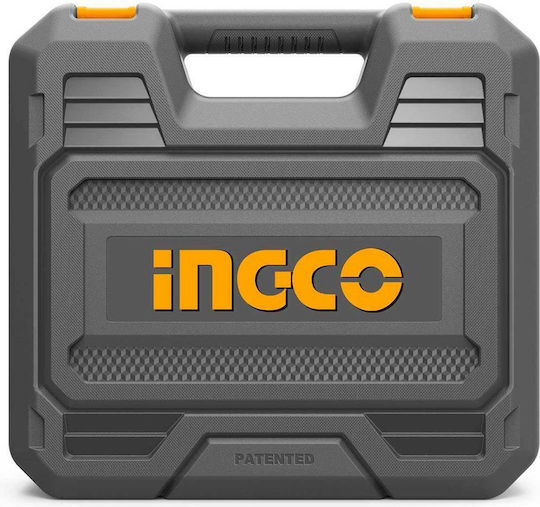 Ingco CIWLI2038 Brushless Impact Wrench Battery 20V 2x2Ah with Socket 1/2"