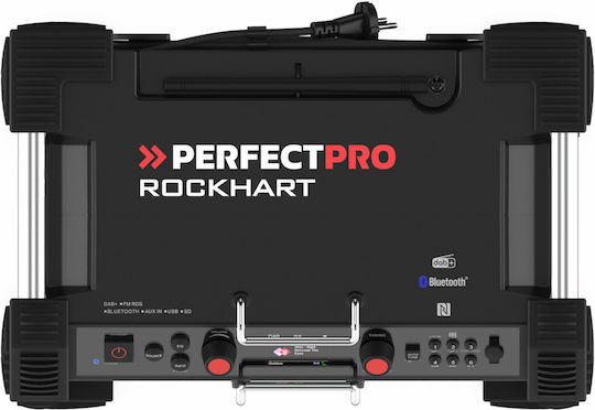 PerfectPro Rockhart Настолен Радиоприемник Акумулаторен DAB+ с Bluetooth Черен