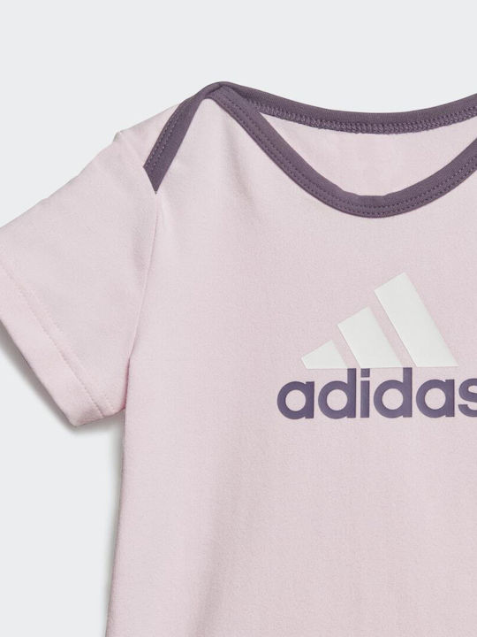 Adidas Σετ Φορμάκι Εσώρουχο με Αξεσουάρ Κοντομάνικο Ροζ