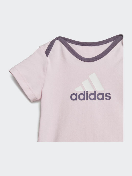 adidas ESSENTIALS Σετ Κορμάκι με Αξεσουάρ Ροζ 2τμχ