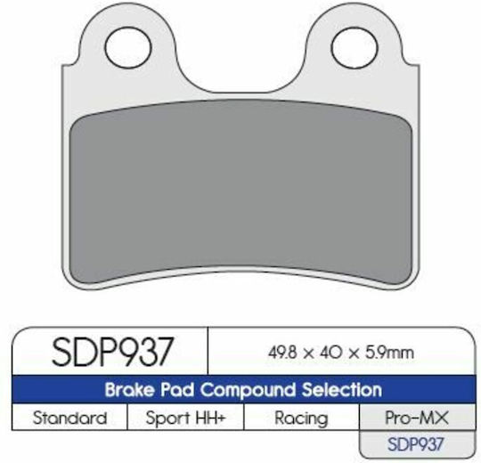 DP Brakes Τακάκια Μοτοσυκλέτας Πίσω