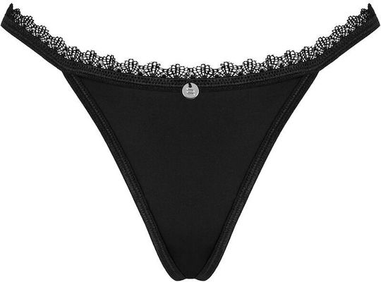 Obsessive Maderris Γυναικείο Sexy String Μαύρο