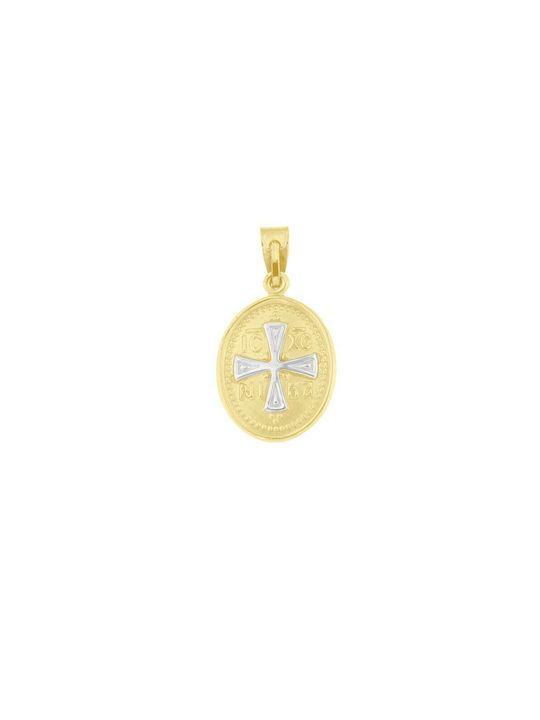 Eforo Pendant Kids Talisman Double Sided Constantine from Gold 14K PA11400172