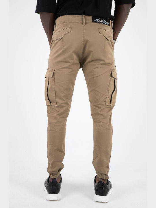 Stefan Fashion Herrenhose Cargo Braun