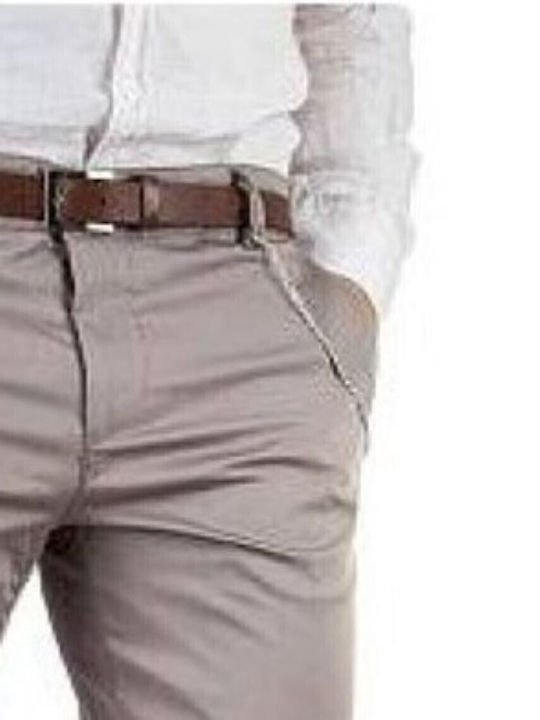 Pantaloni cu Croială Slim Bej