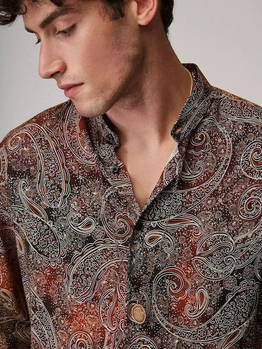 Long-sleeved Linen Shirt Beige