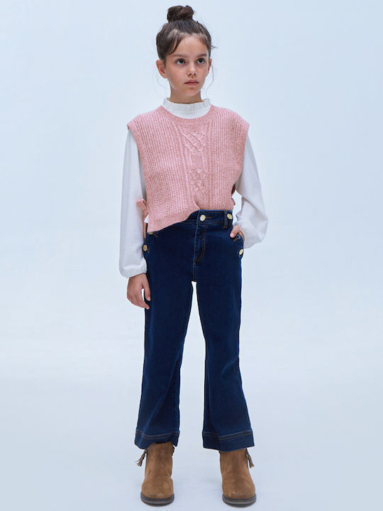 Kids Vest Knitted Purple