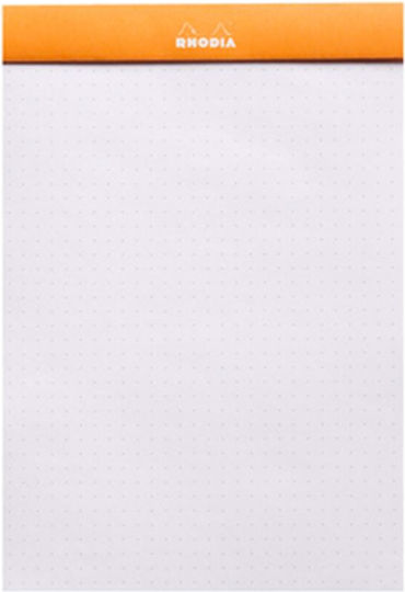 Rhodia No16 Σημειωματάριο A5 80 Φύλλων με Λευκές Σελίδες Πορτοκαλί