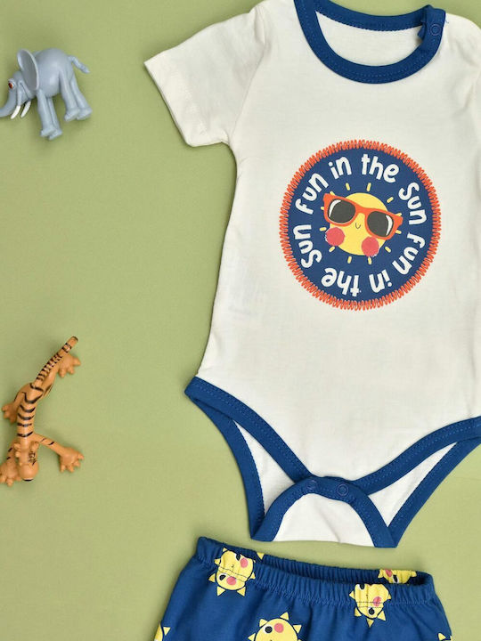 Potre Sun Fun Σετ Φορμάκι με Σορτς Λευκό 2τμχ