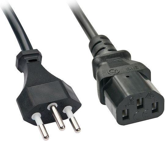 Lindy IEC C13 - Schuko Cable 0.7m Μαύρο 30425