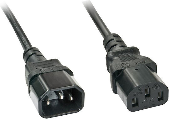 Lindy IEC C14 - IEC C13 Кабел 3м Черен (30332)