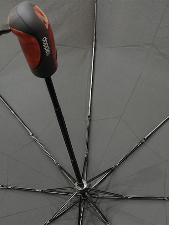 Doppler Regenschirm Kompakt Schwarz