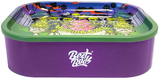 Best Buds Rollendes Tablett Lila
