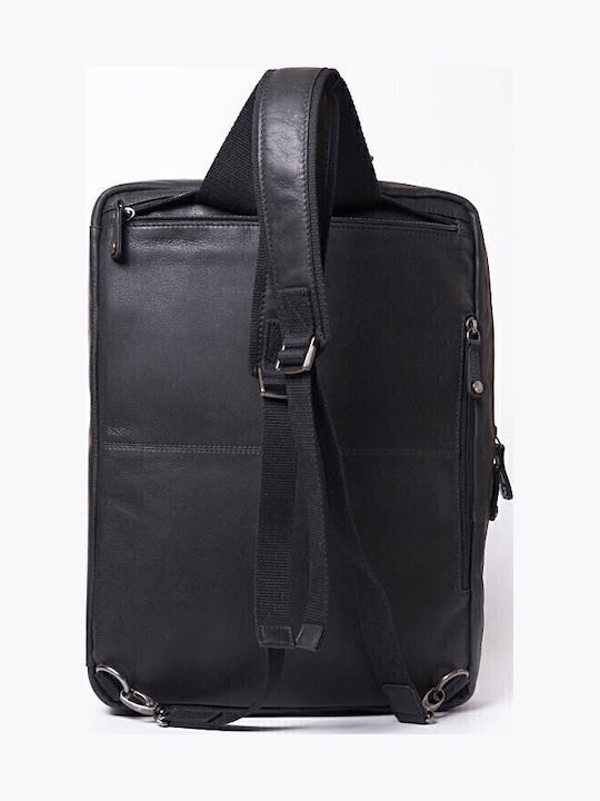 Leder Herrentasche Geldbörse Schwarz