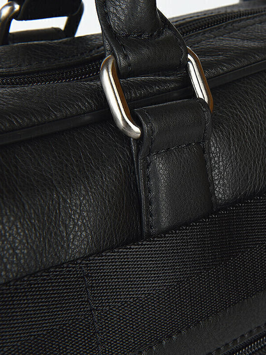 Leder Herrentasche Geldbörse Schwarz