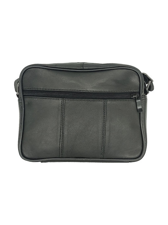 Gift-Me Leder Herrentasche Schulter / Crossbody Schwarz