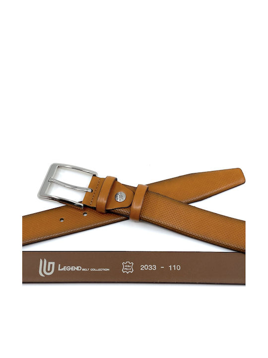 Men's Belt Leather Tabac Brown