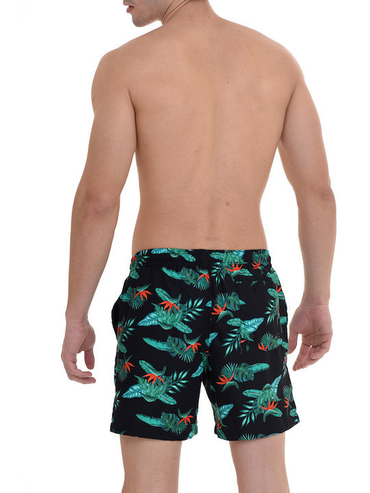 MiandMi Men's Swimwear Shorts Green with Patterns