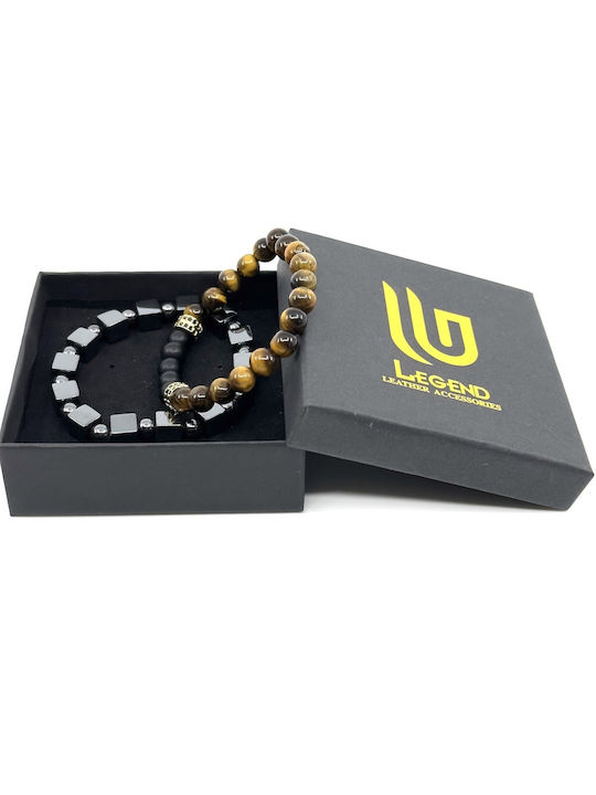 Legend Accessories Мъжка Подредба Гривни от Неръждаема Стомана 21см LGD-BR-2025/А