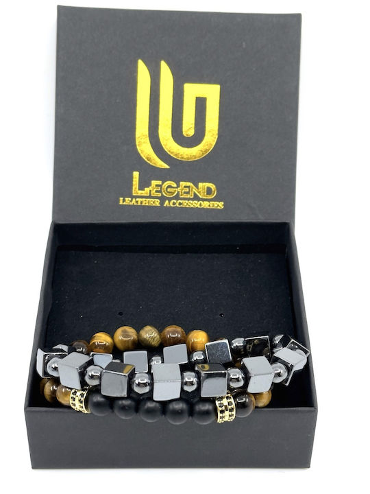 Legend Accessories Мъжка Подредба Гривни от Неръждаема Стомана 21см LGD-BR-2025/А