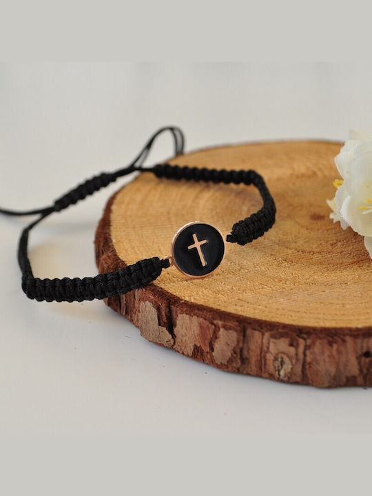 FantazyStores Bracelet Macrame with Cross design made of Cord