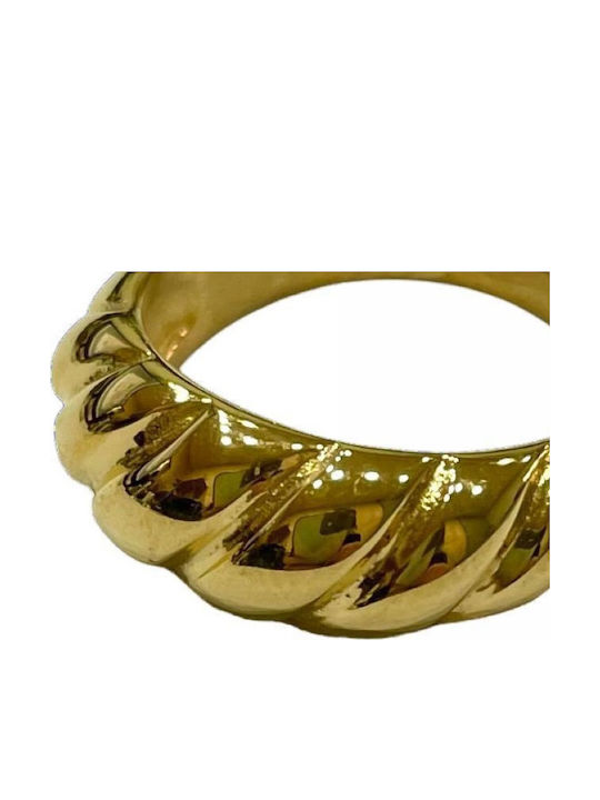 Kostibas Fashion Γυναικείο Δαχτυλίδι από Ατσάλι Επιχρυσωμένο
