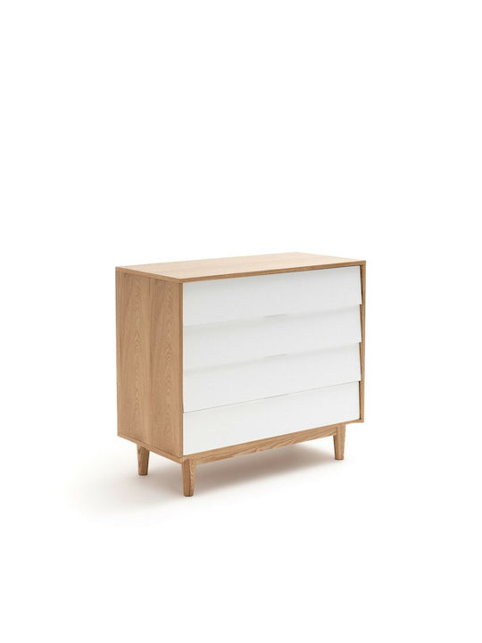 Wooden Chest of Drawers with 4 Drawers 90x42x80cm