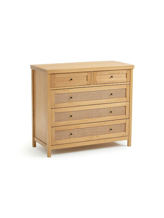 Comoda pentru Dormitor din Lemn Masiv cu 5 sertare 47x47x91buc