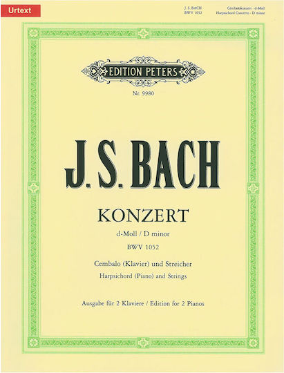 Nikolaidis M. - Edition Orpheus Bach - Concerto No. 1 in D minor, BWV 1052 Sheet Music for Piano