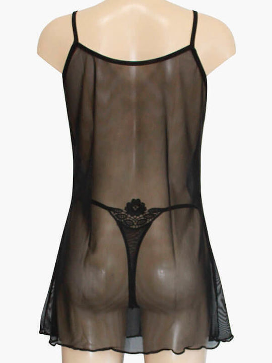 A.A UNDERWEAR Καλοκαιρινό Babydoll Μαύρο A.A UNDERWEAR Καλοκαιρινό Babydoll Μαύρο