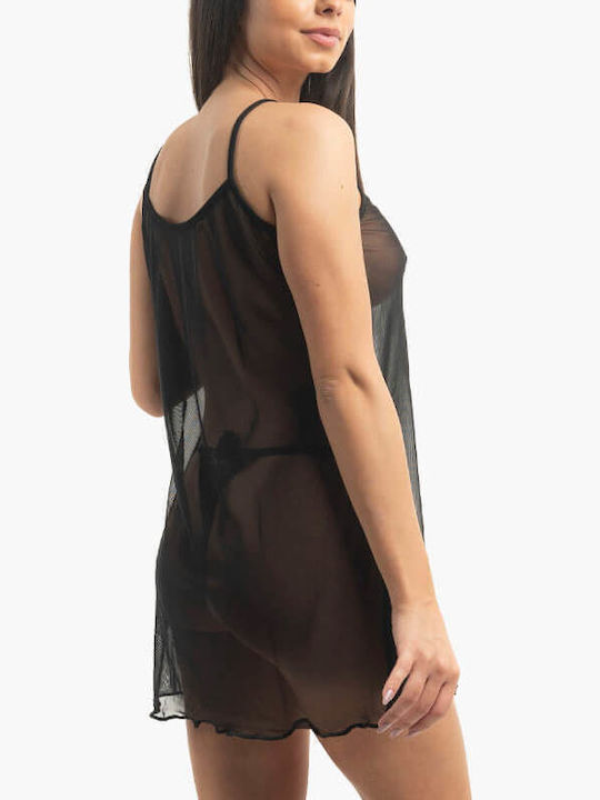 A.A UNDERWEAR Καλοκαιρινό Babydoll Μαύρο
